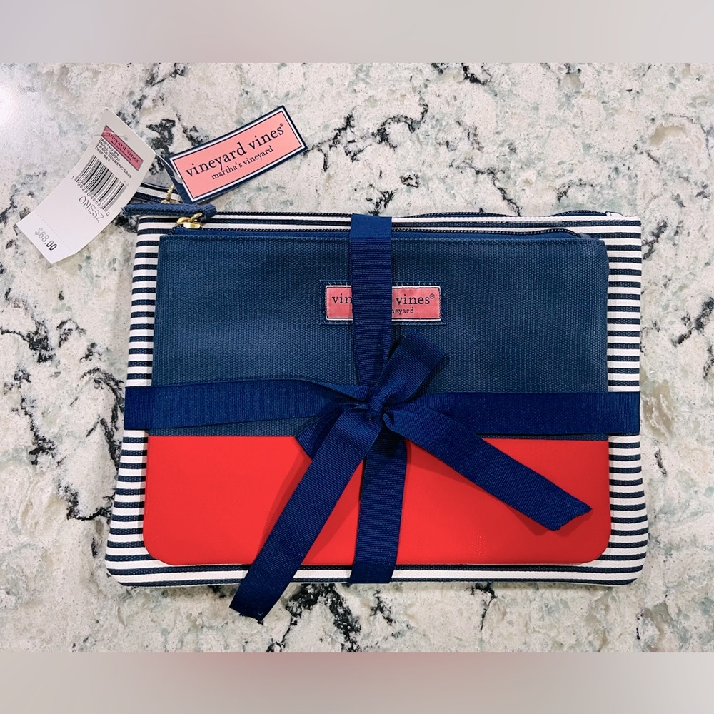 NWT Vineyard Vines 2-Pack Cosmetic Case